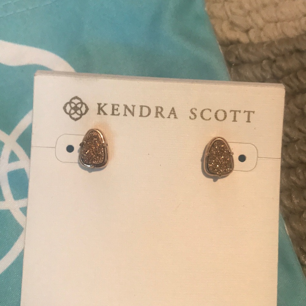 Kendra Scott Rose Gold Druzy Stud Earrings